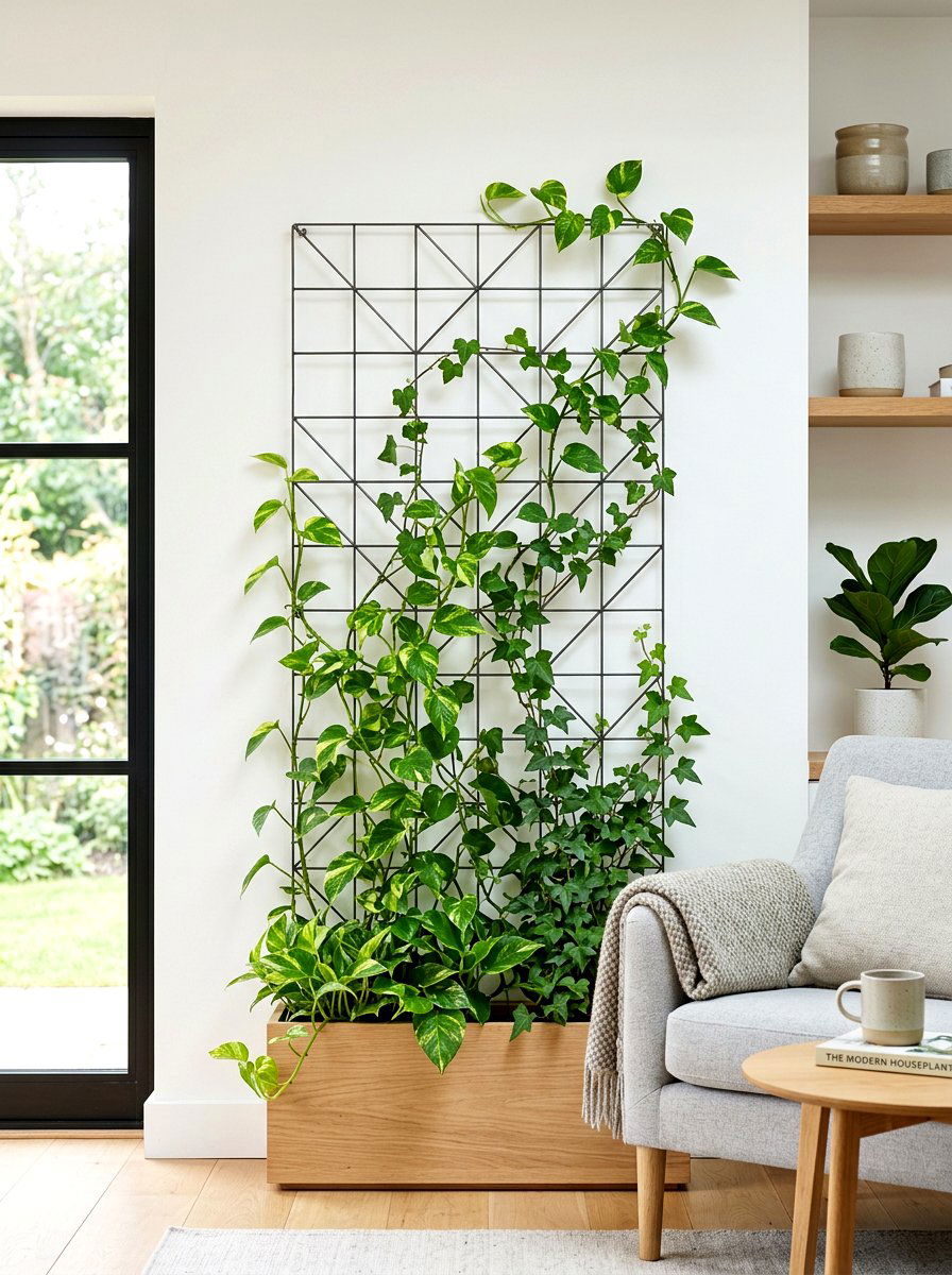 Indoor Climbing Plant Support - 25 Spring Trellis Decor Ideas