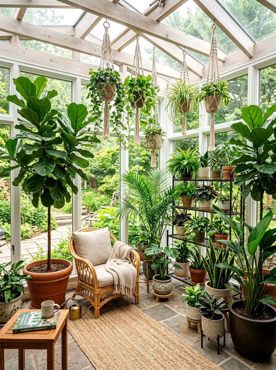 Indoor Garden Sunroom - 25 Spring Sunroom Spring Decor Ideas