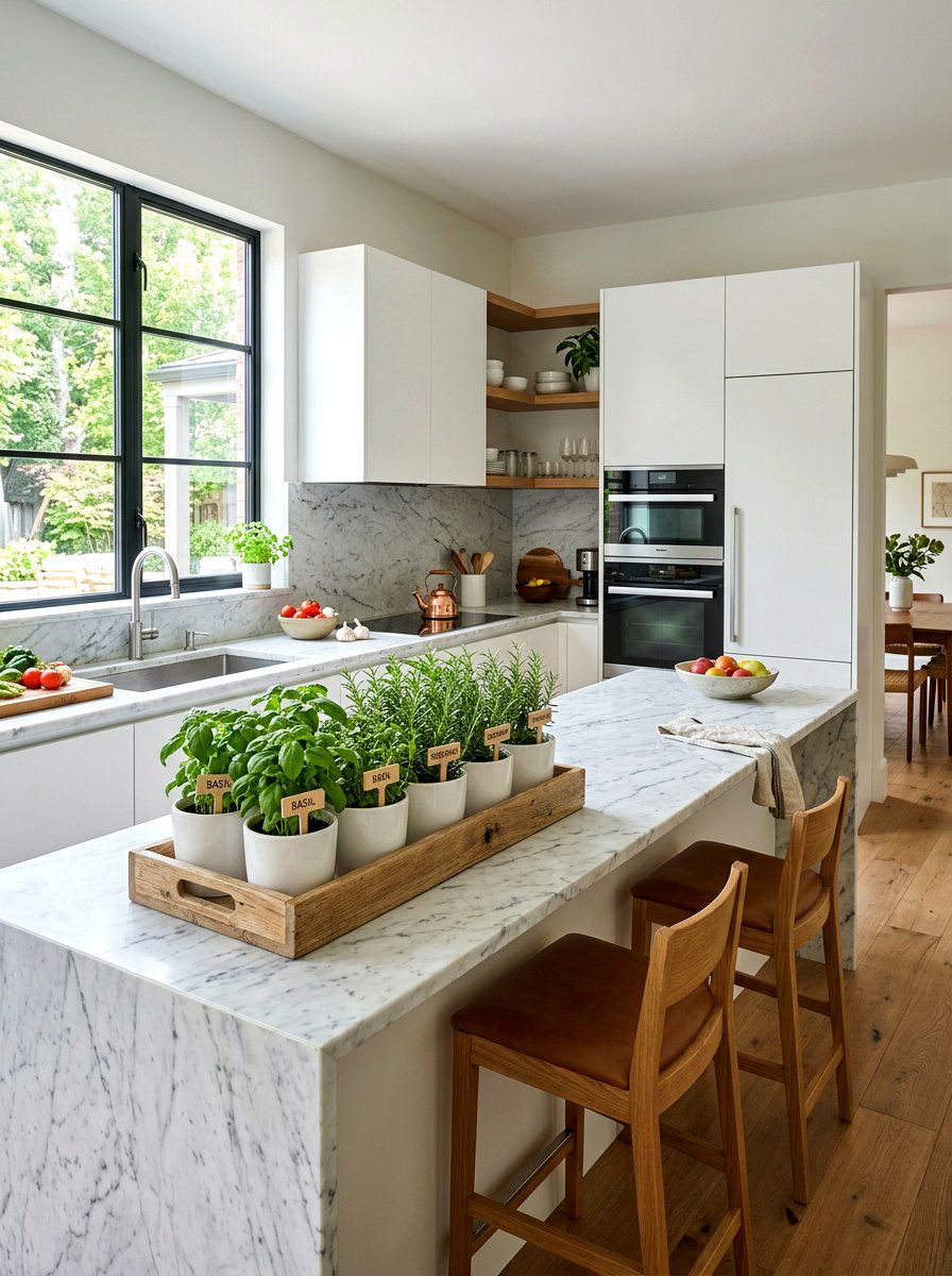 Indoor Herb Garden - 25 Spring Window Decor Ideas