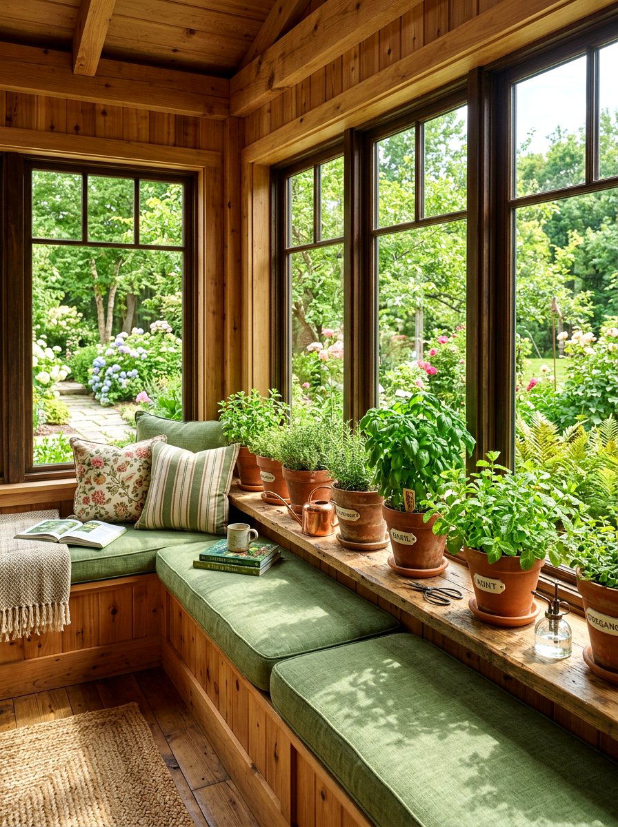 Indoor Herb Garden - 25 Spring Window Seat Decor Ideas