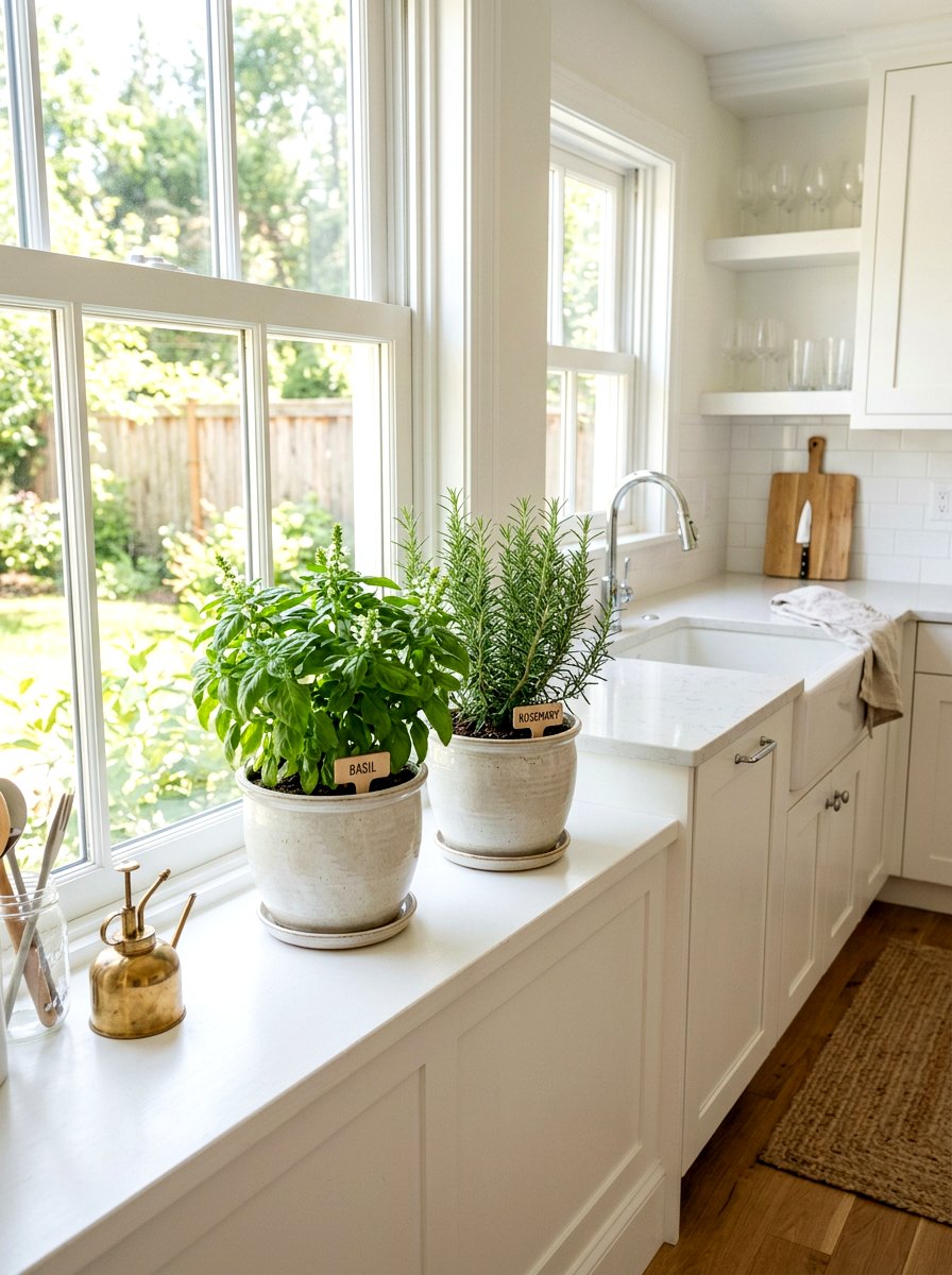 Indoor Herb Garden - 25 Spring Mobile Home Decor Ideas