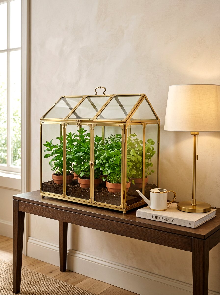 Indoor Herb Greenhouse - 25 Spring Indoor Herb Display Ideas