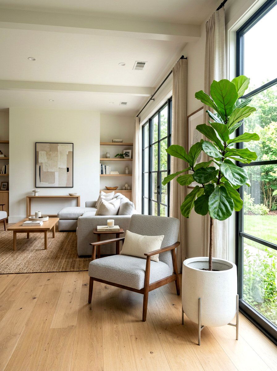 Indoor House Plant - 25 Spring Living Room Decor Ideas