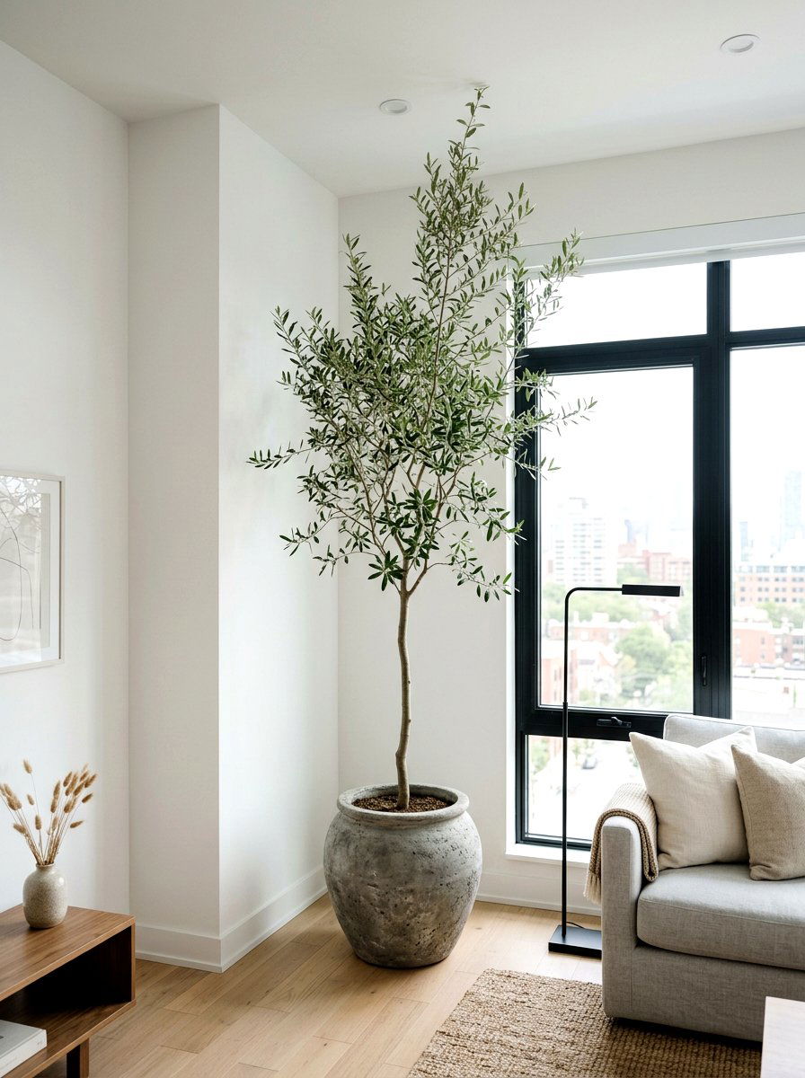 Indoor Olive Tree - 25 Spring Condo Decor Ideas