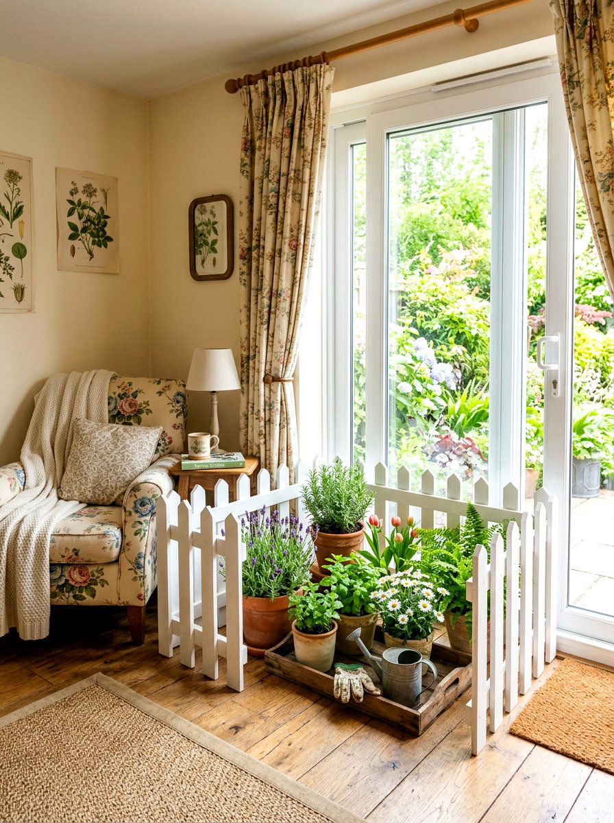 Indoor Picket Fence Decor - 25 Spring Sliding Door Decor Ideas