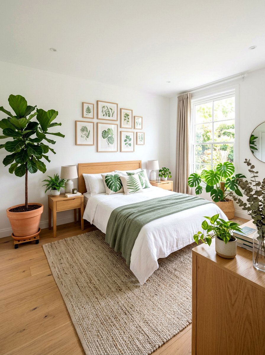Indoor Potted Plants - 25 Spring Guest Bedroom Decor Ideas
