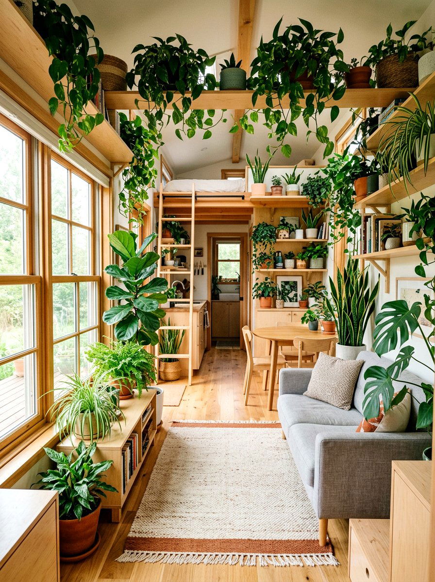 Indoor Potted Plants - 25 Spring Tiny Home Decor Ideas