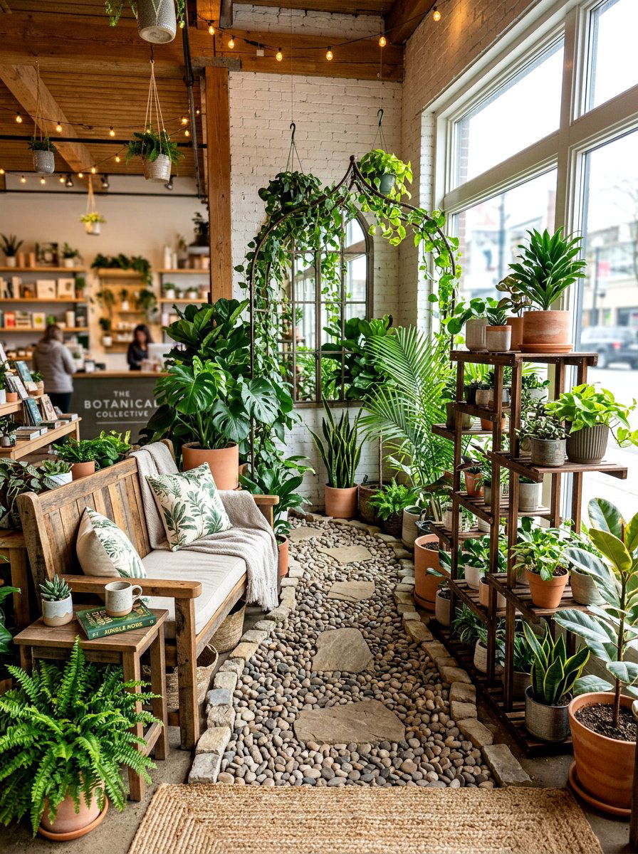 Indoor garden corner - 25 Spring Visual Merchandising Ideas