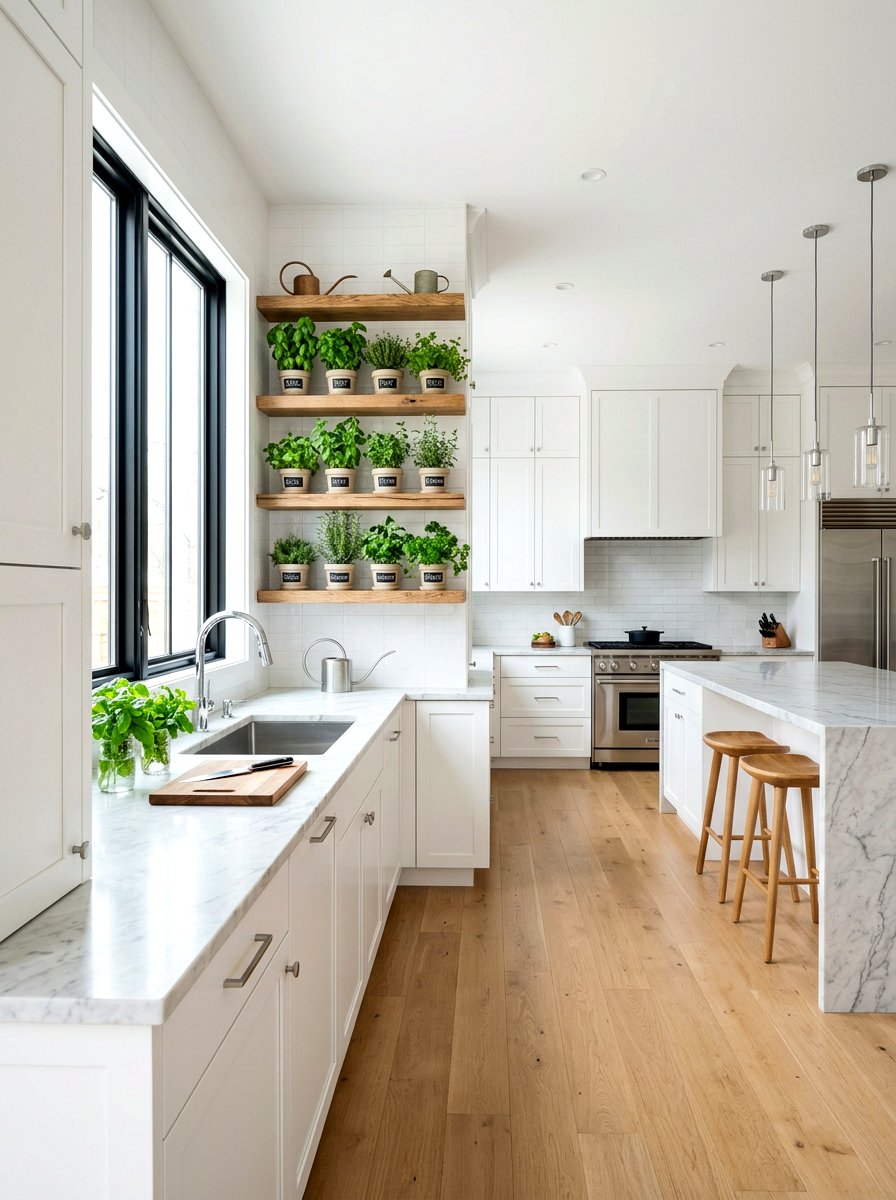 Indoor herb garden kitchen - 25 Spring Botanical Decor Ideas