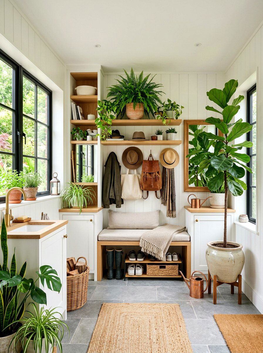 Indoor plant - 25 Spring Mudroom Decor Ideas