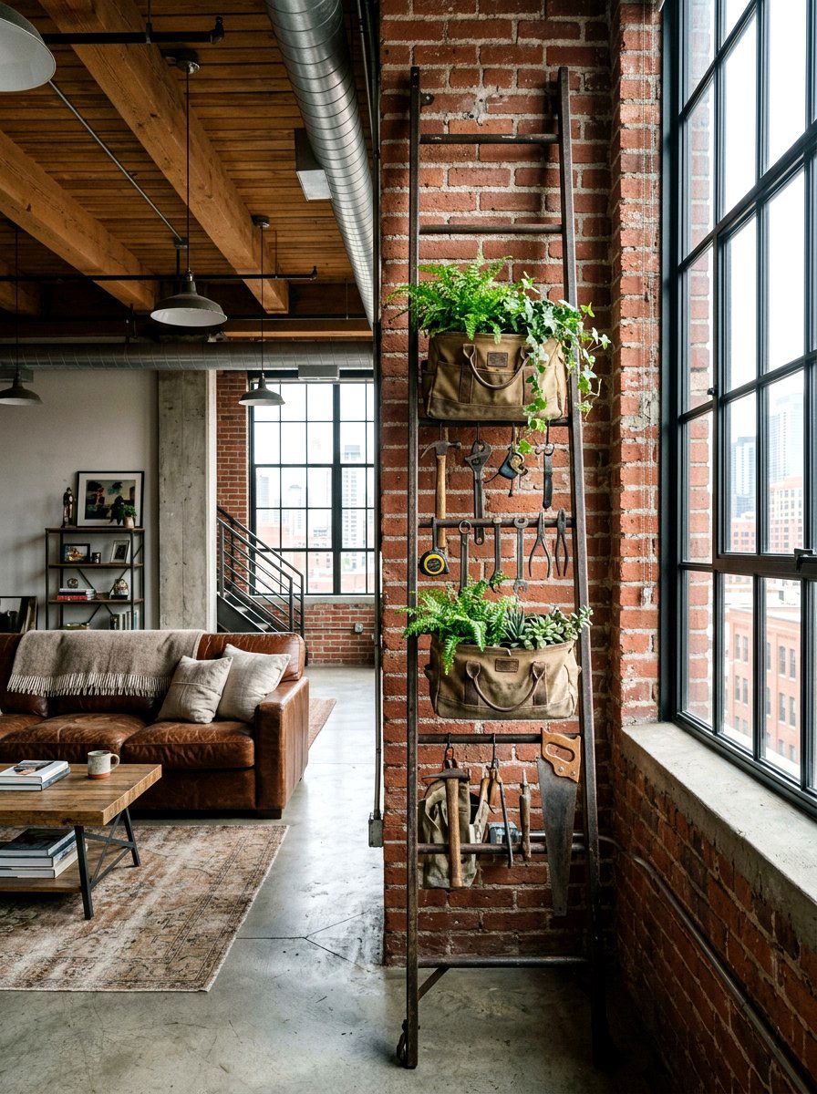 Industrial Loft Spring Texture - 25 Spring Ladder Decor Ideas