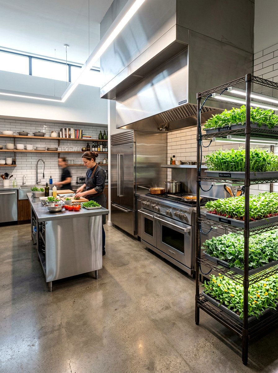 Industrial Metal Microgreen Rack - 25 Spring Microgreen Decor Ideas