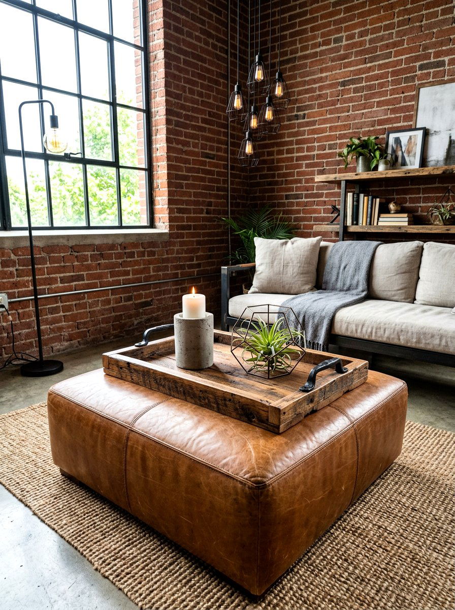 Industrial Ottoman Tray - 25 Spring Ottoman Tray Ideas