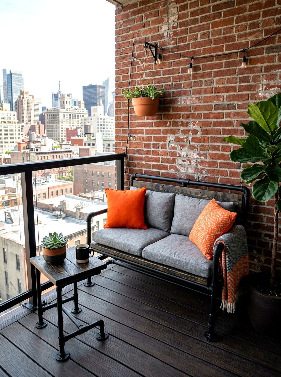 Industrial Pipe Furniture - 25 Spring Balcony Seating Decor Ideas