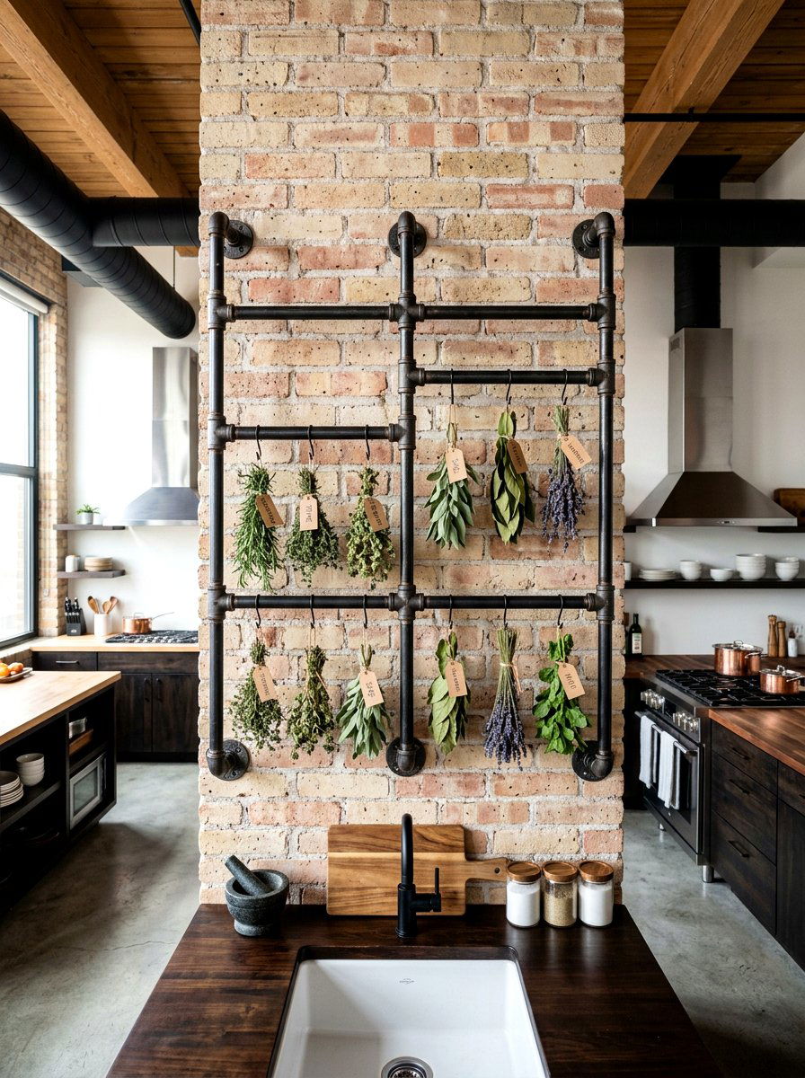 Industrial Pipe Herb Rack - 25 Spring Herb Drying Rack Ideas