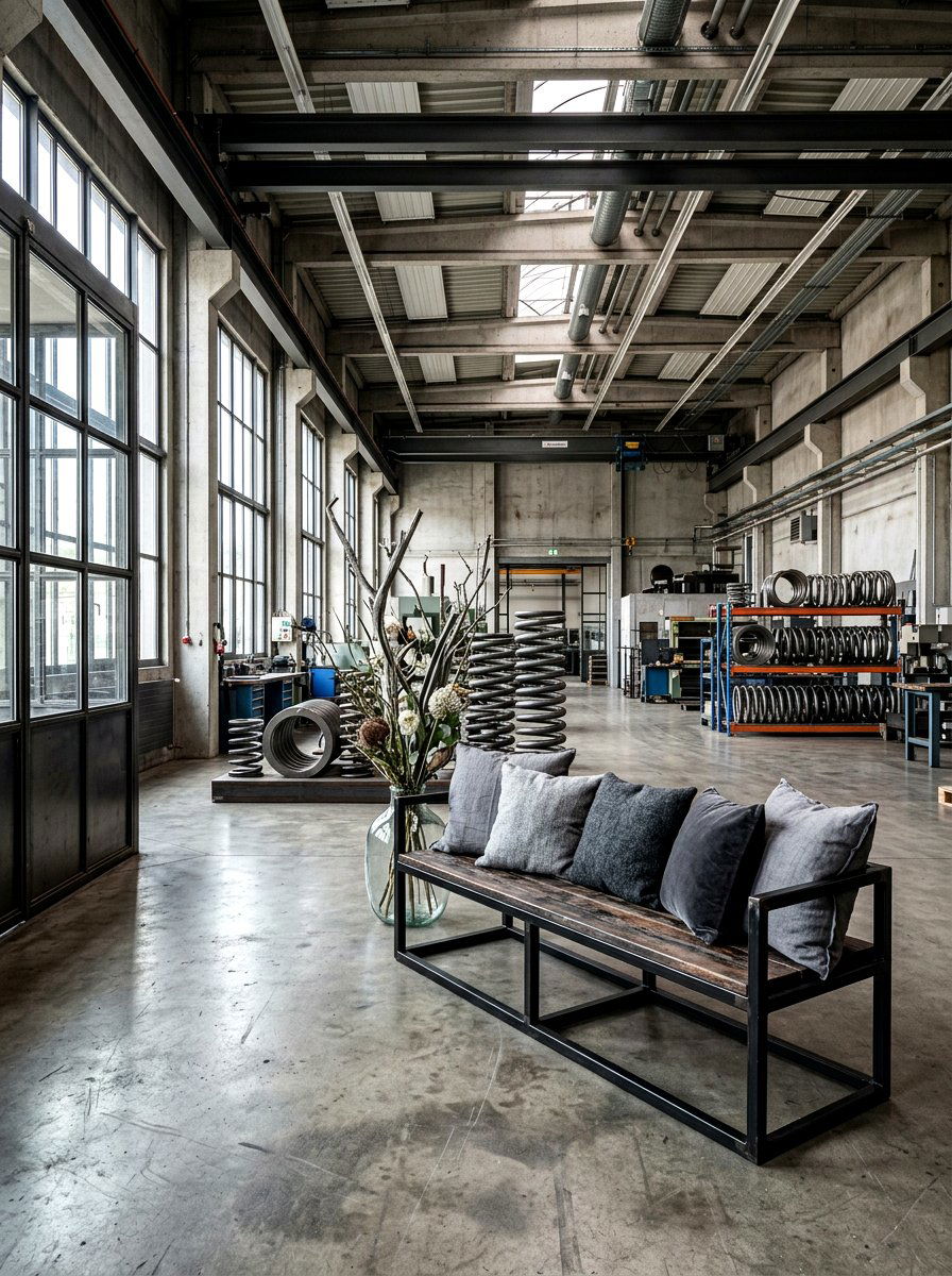 Industrial Spring Hall - 25 Spring Landing Decor Ideas