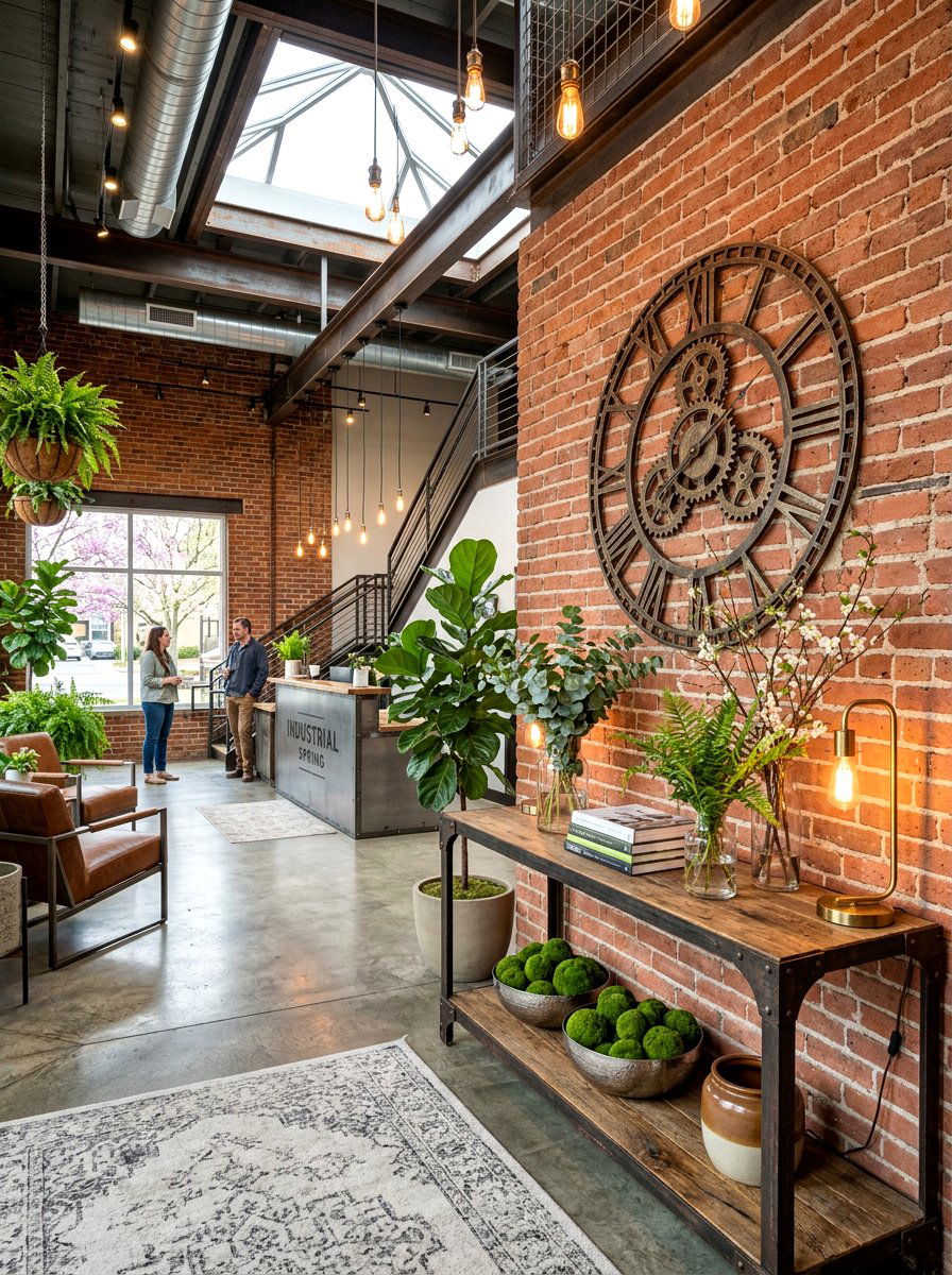 Industrial Spring Lobby Space - 25 Spring Lobby Decor Ideas