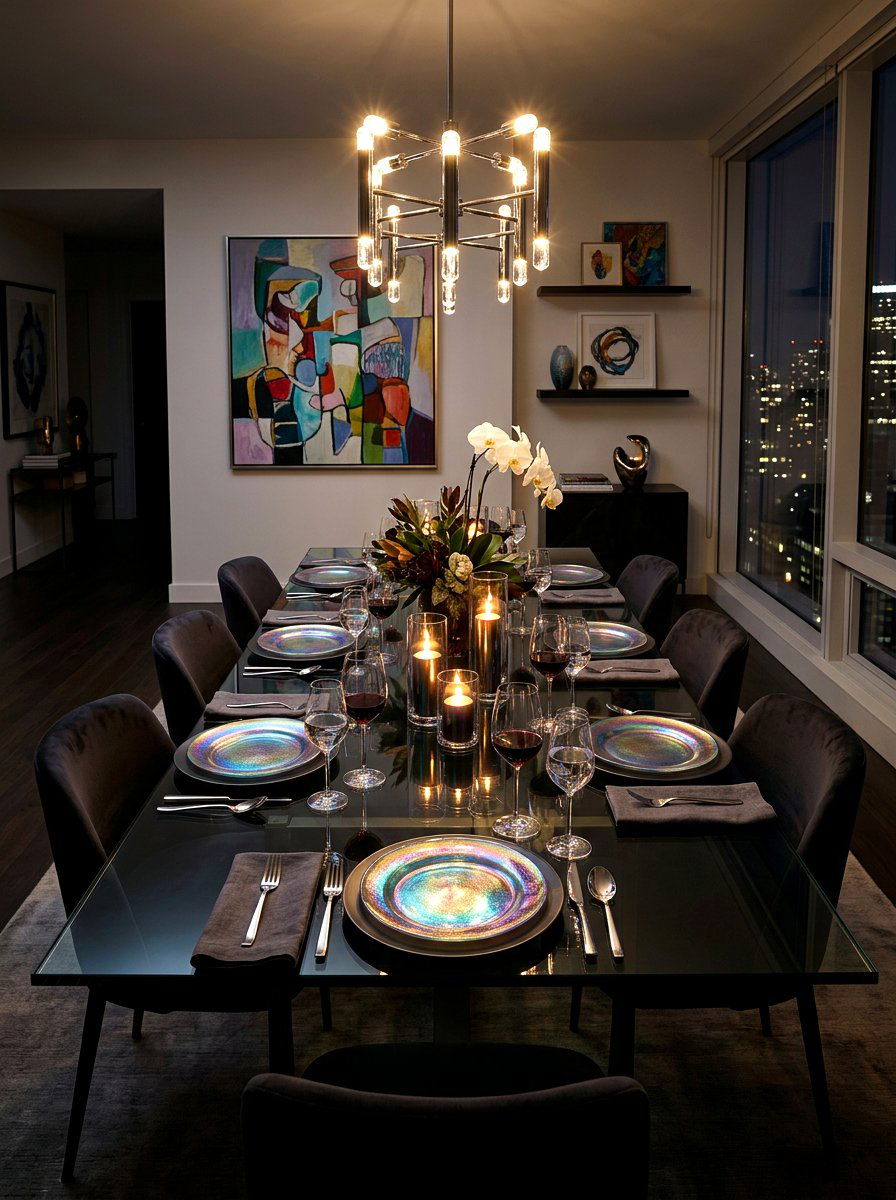 Iridescent Glass Plates - 25 Spring Dinnerware Ideas