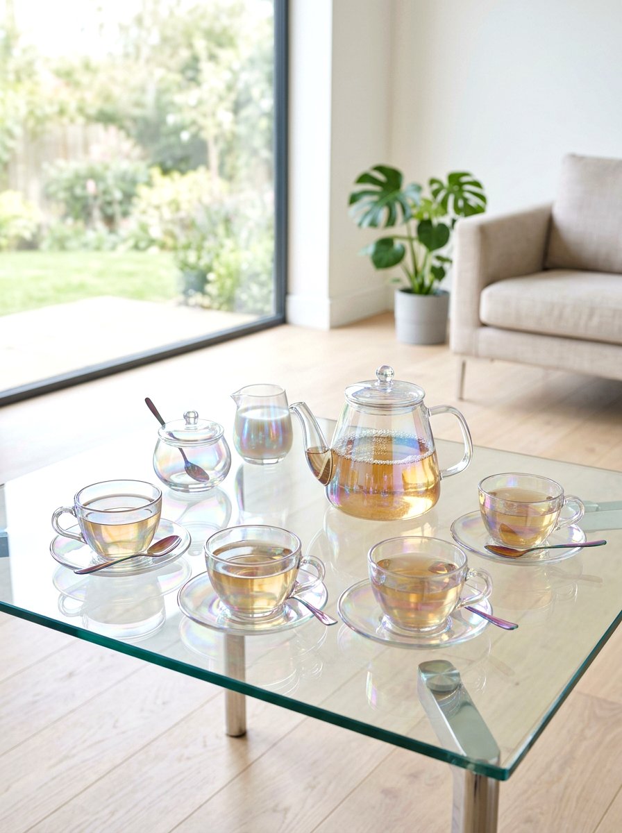 Iridescent Glass Tea Set - 25 Spring Tea Set Ideas