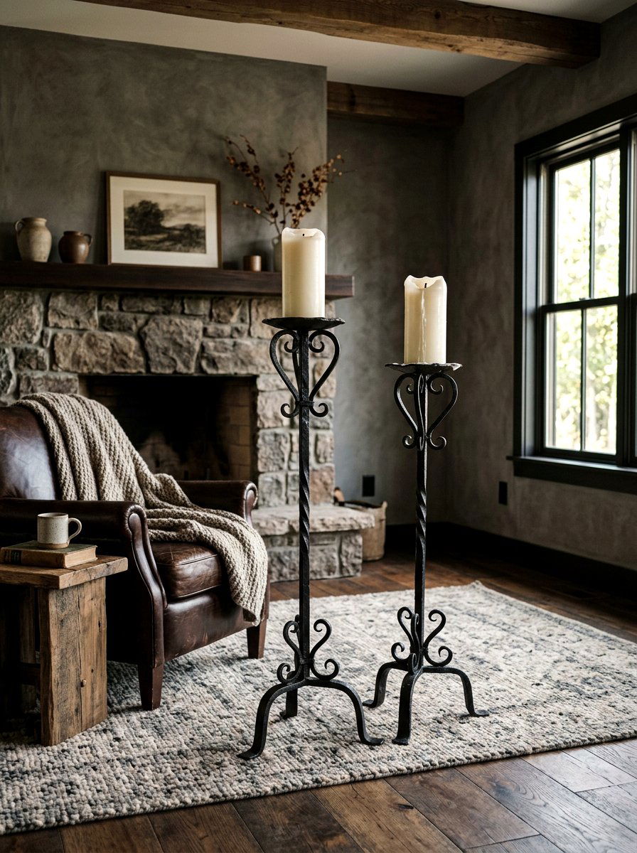 Iron candle holders - 25 Spring Gazebo Decor Ideas
