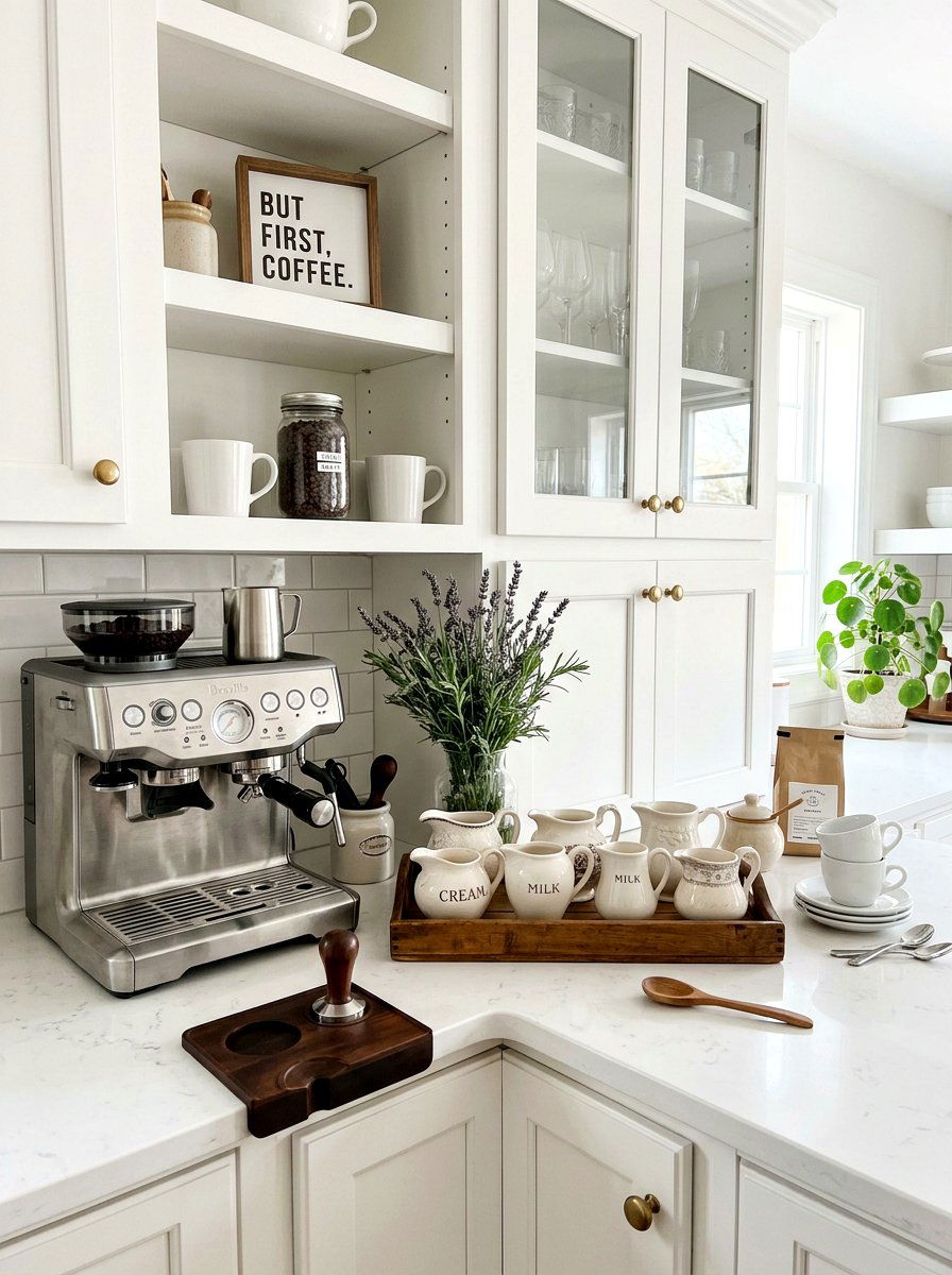 Ironstone creamer collection coffee bar - 25 Spring Ironstone Decor Ideas