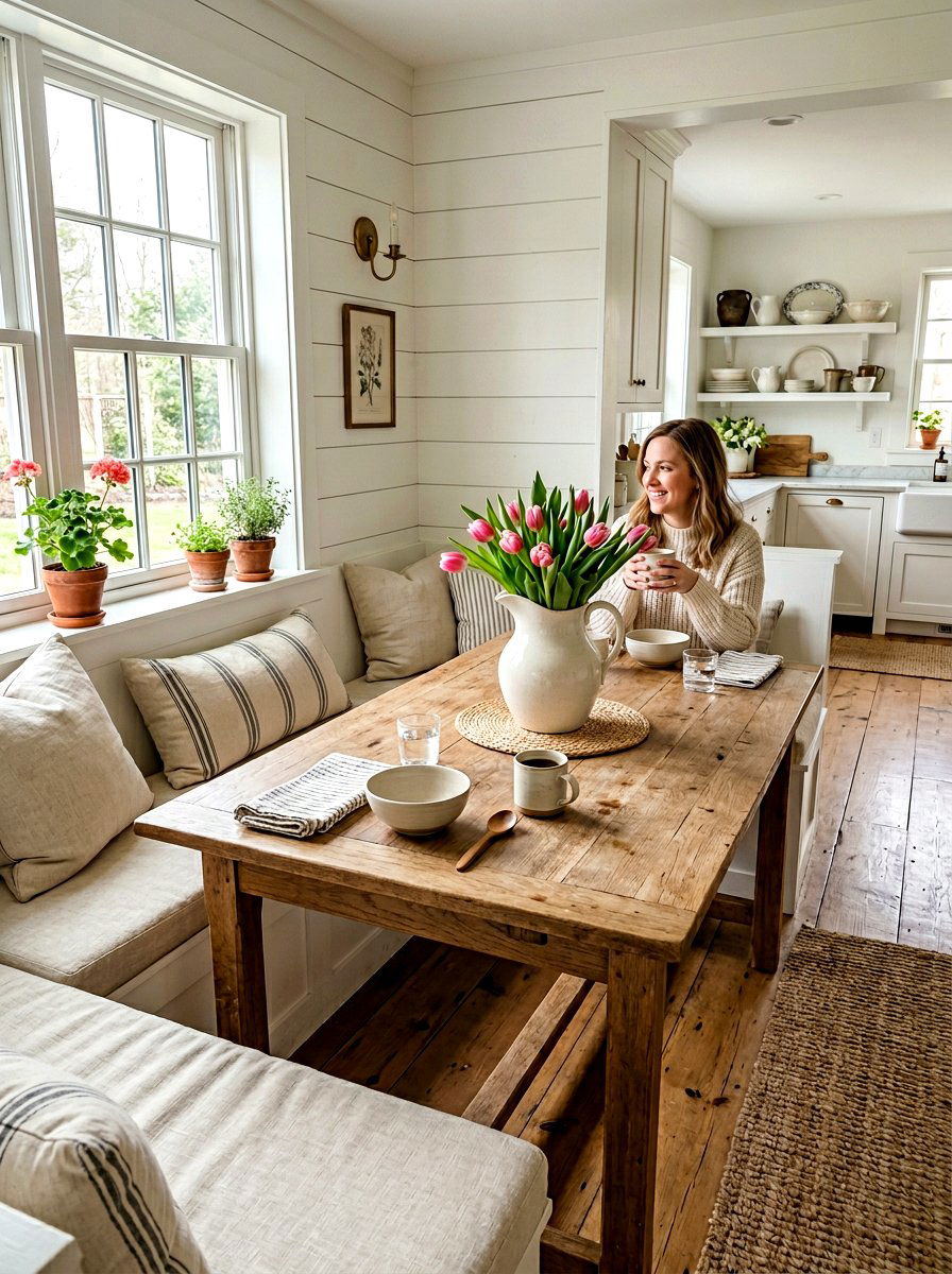 Ironstone pitcher pink tulips - 25 Spring Ironstone Decor Ideas