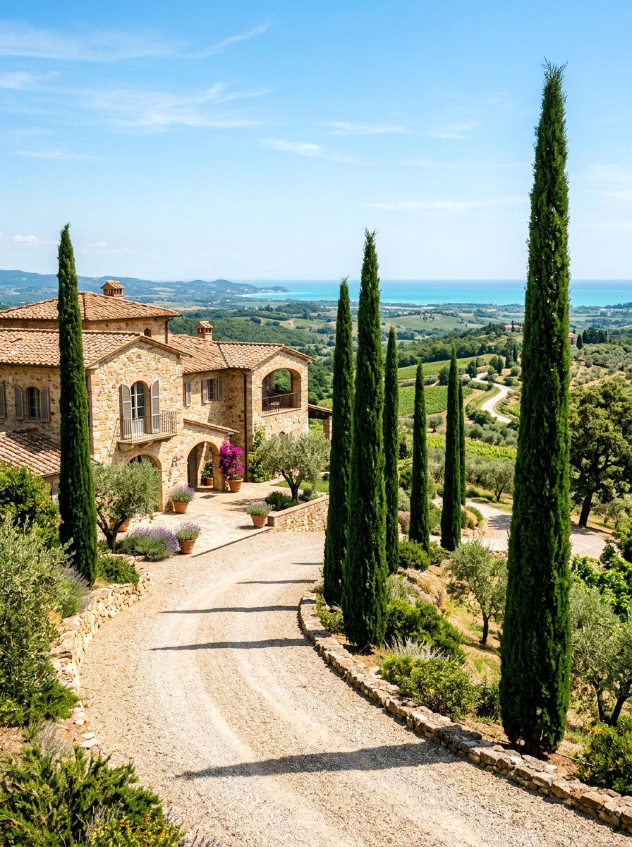 Italian Cypress Tree - 25 Spring Tall Plant Ideas