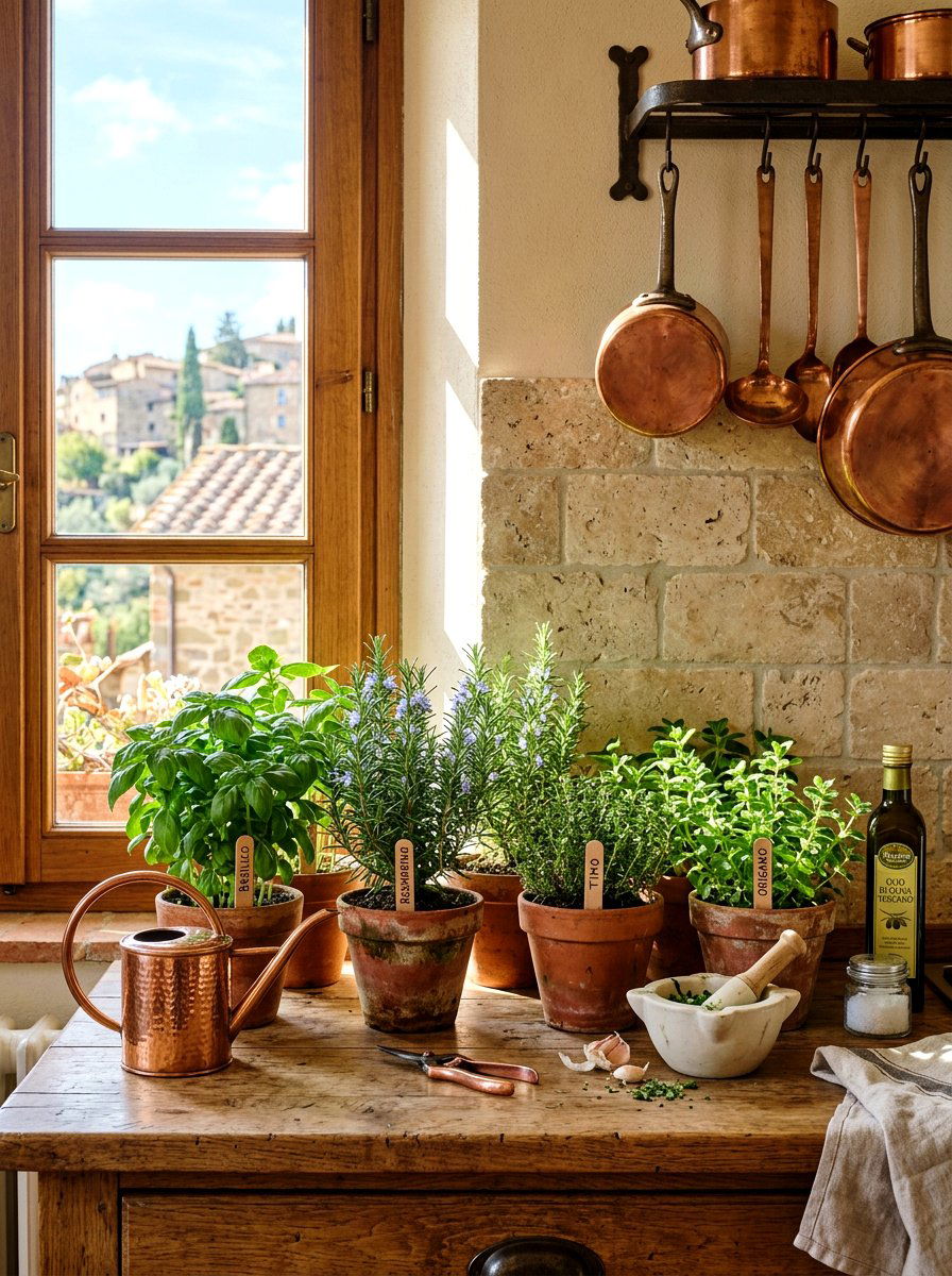 Italian Herb Garden - 25 Spring Tuscan Decor Ideas