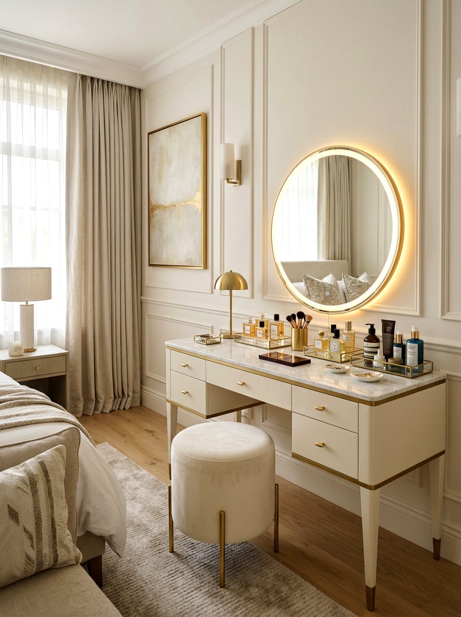 Ivory vanity - 25 Spring Cream Decor Ideas