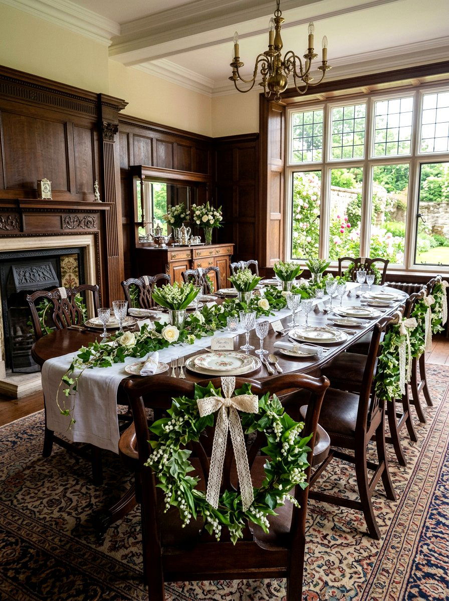 Ivy Chair Wreath - 25 Spring Chair Back Wreath Ideas