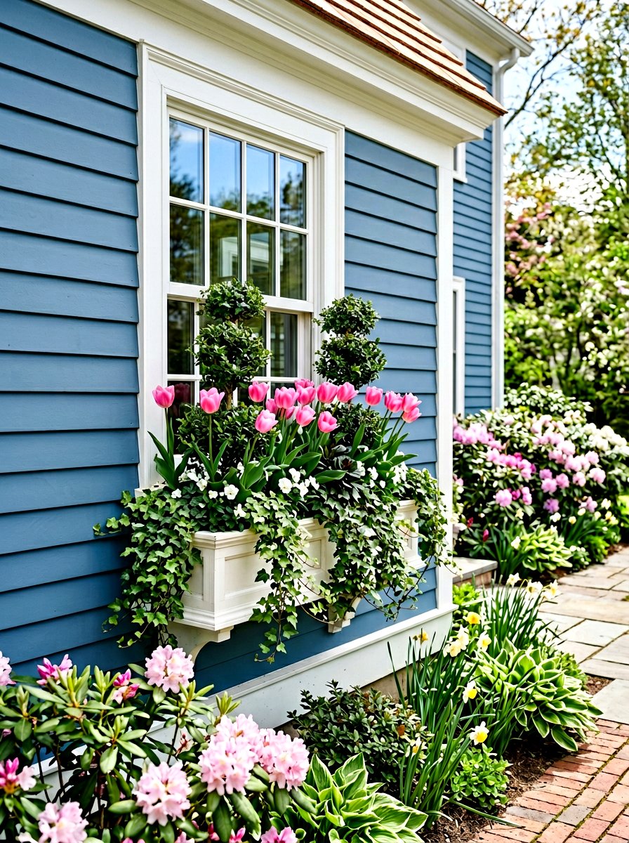 Ivy Topiary Window Box - 25 Spring Ivy Topiary Ideas