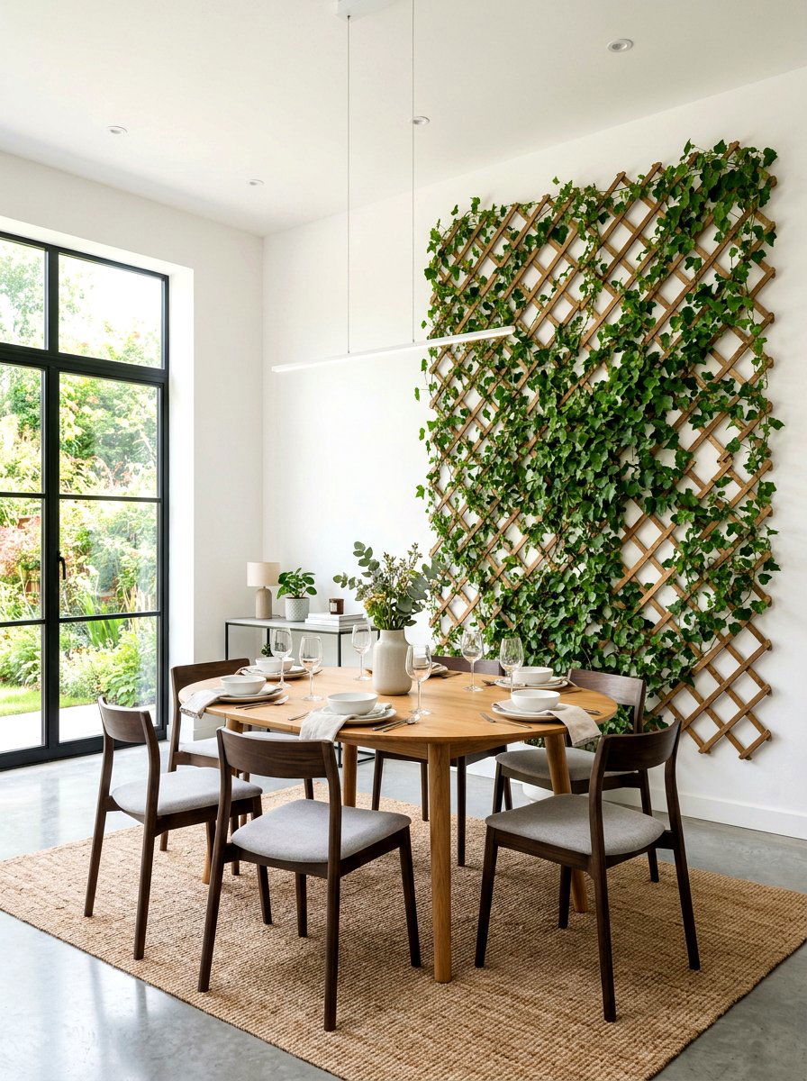 Ivy wall trellis indoor - 25 Spring Botanical Decor Ideas