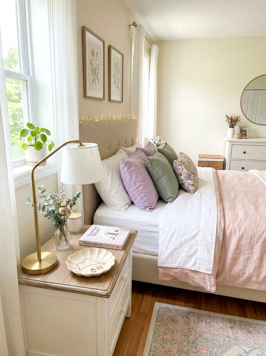 Jewelry Dish For Nightstand - 25 Spring Bedroom Nightstand Styling Ideas