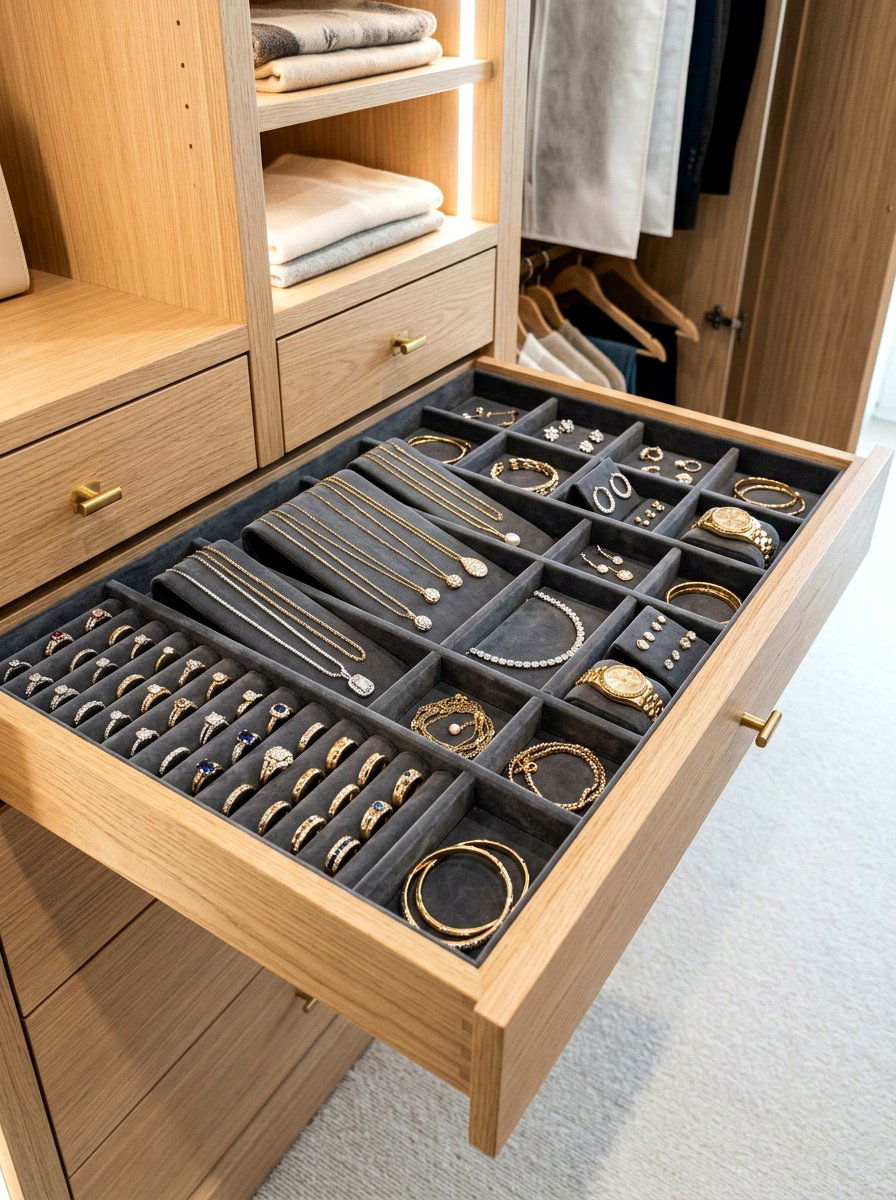 Jewelry Drawer Insert - 25 Spring Closet Refresh Ideas