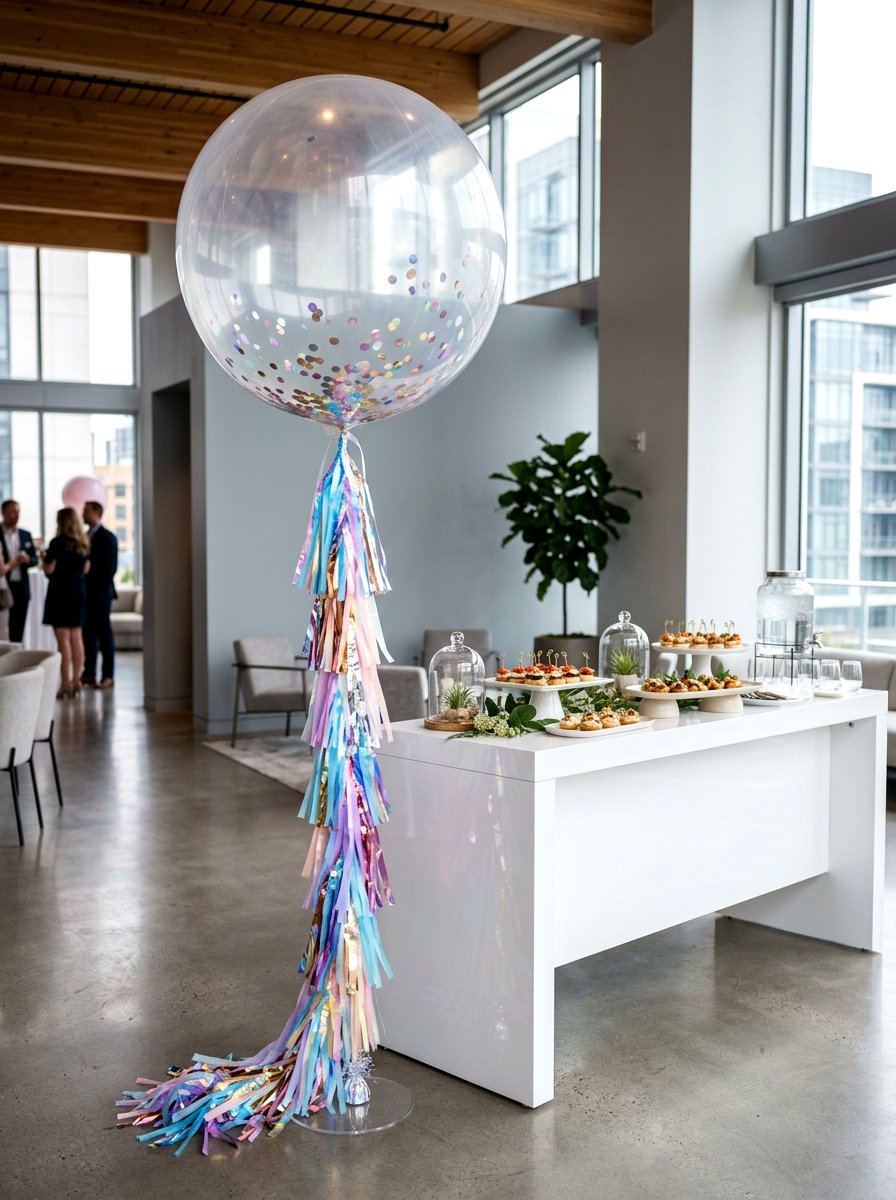 Jumbo Balloon With Tassel - 25 Spring Balloon Decor Ideas