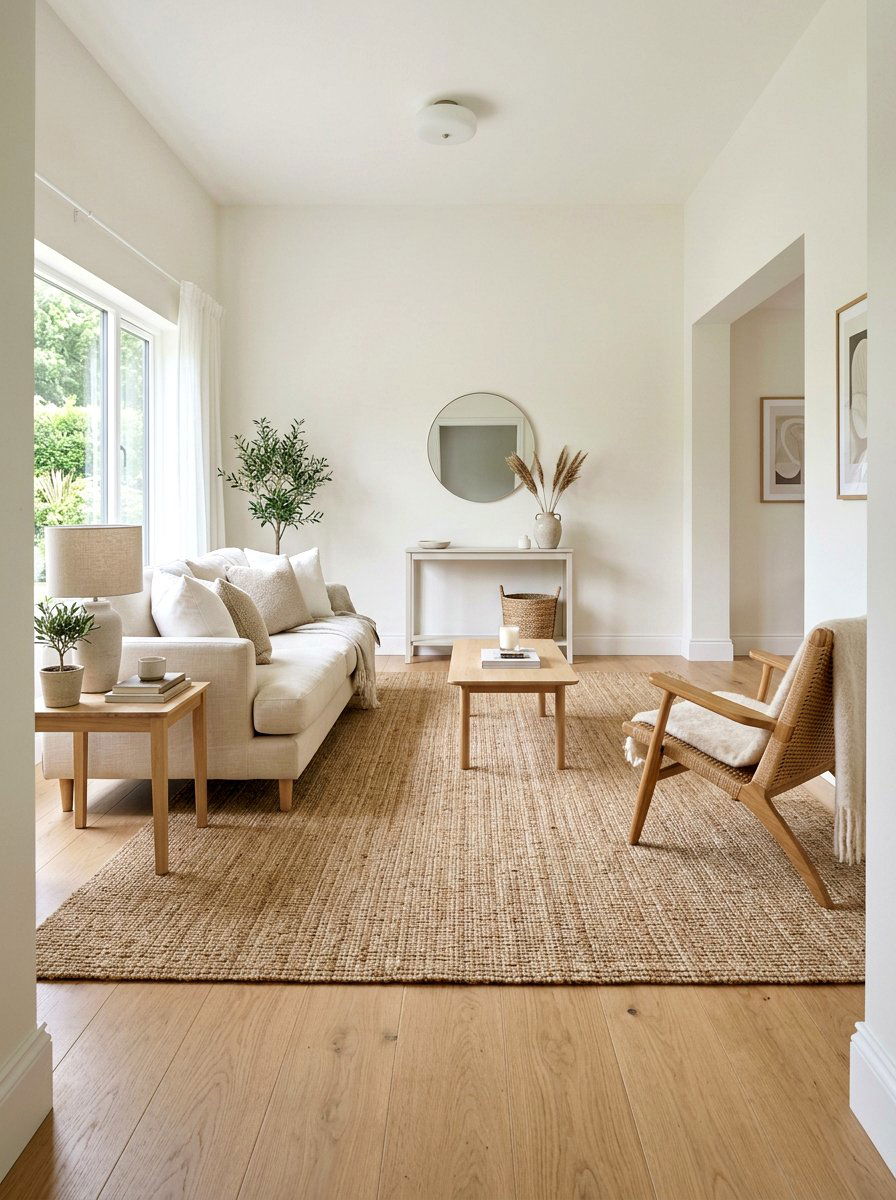 Jute Area Rug - 25 Spring Mobile Home Decor Ideas