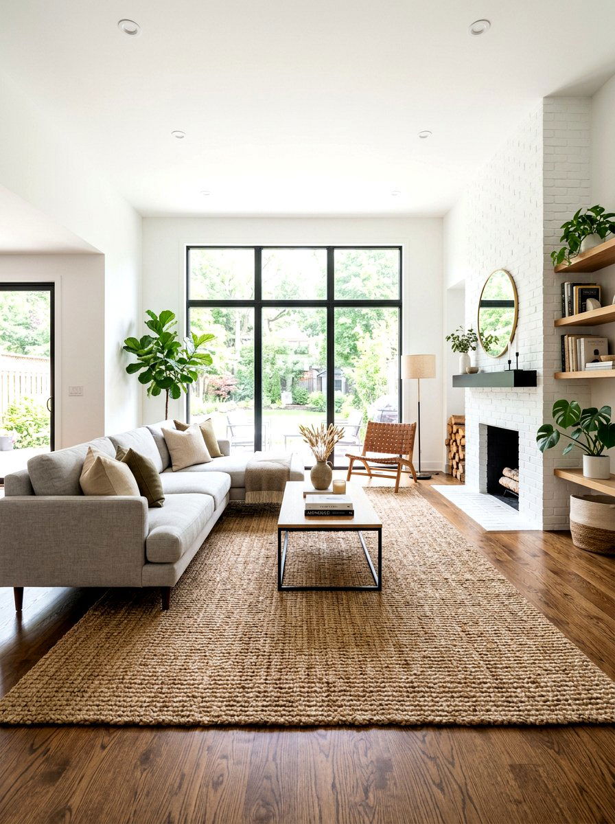 Jute Area Rug - 25 Spring Real Estate Staging Ideas
