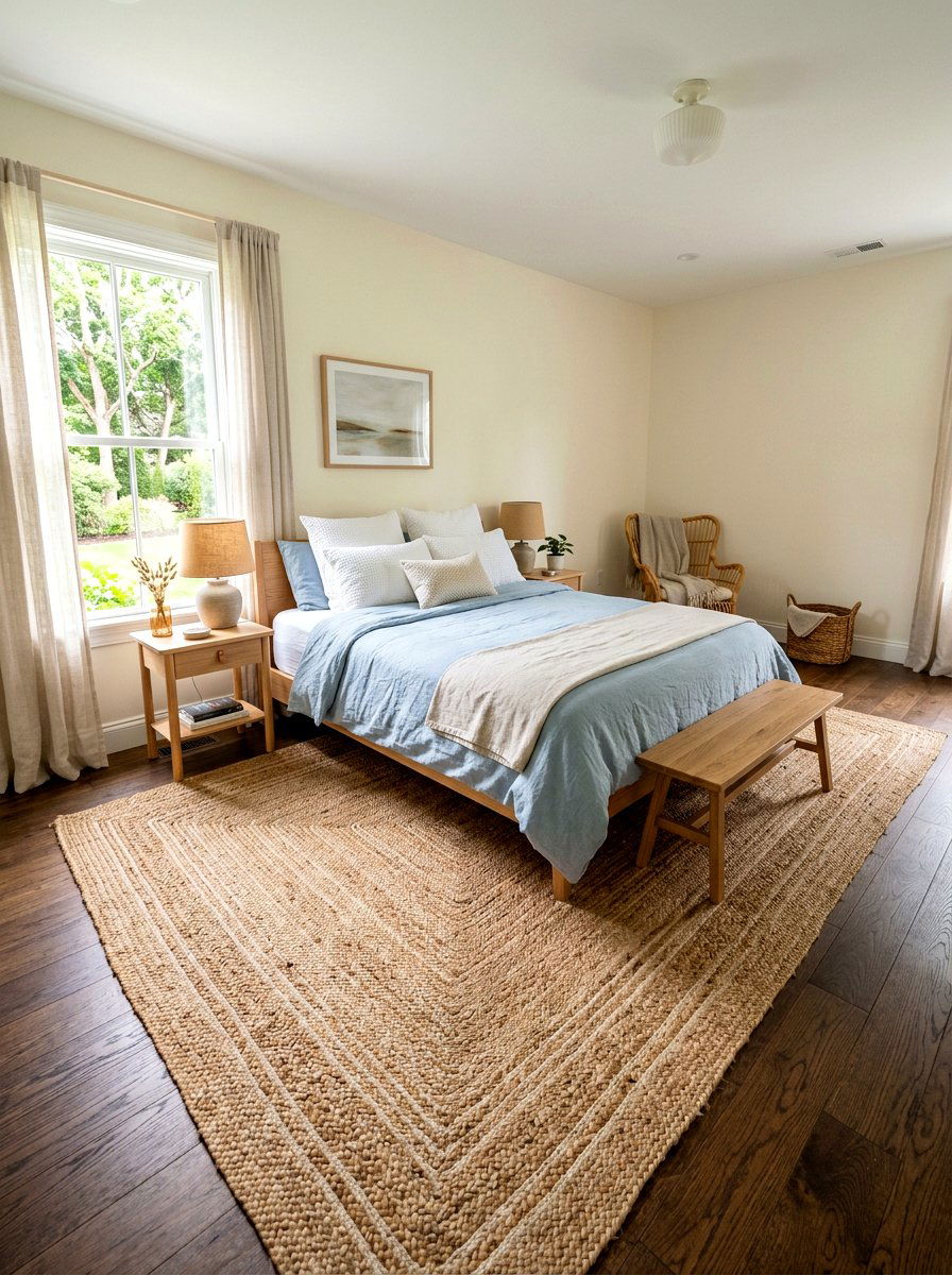 Jute Rug - 25 Spring Guest Room Decor Ideas