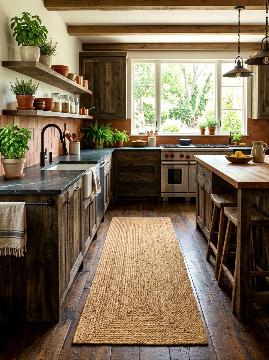 Jute kitchen runner - 25 Spring Kitchen Rug Ideas