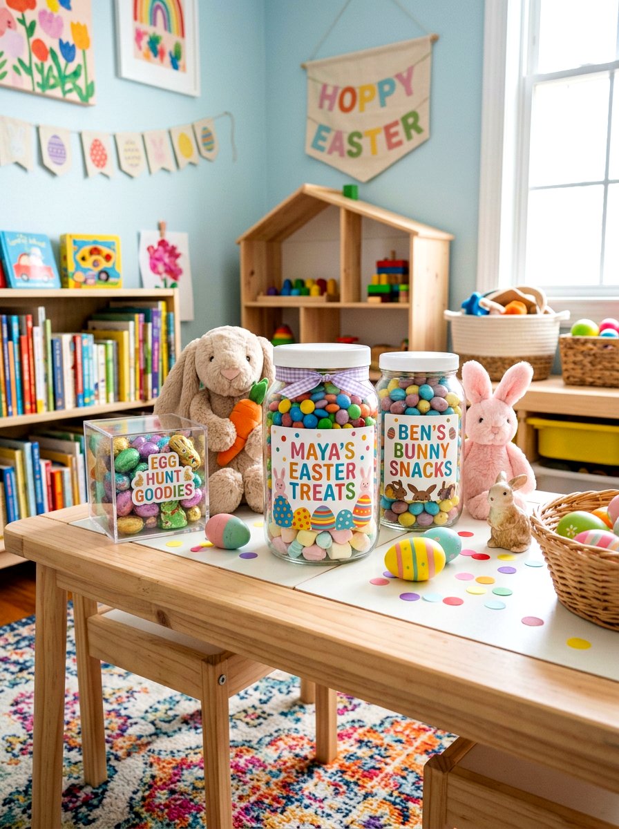 Kids easter candy jars - 25 Spring Candy Jar Ideas