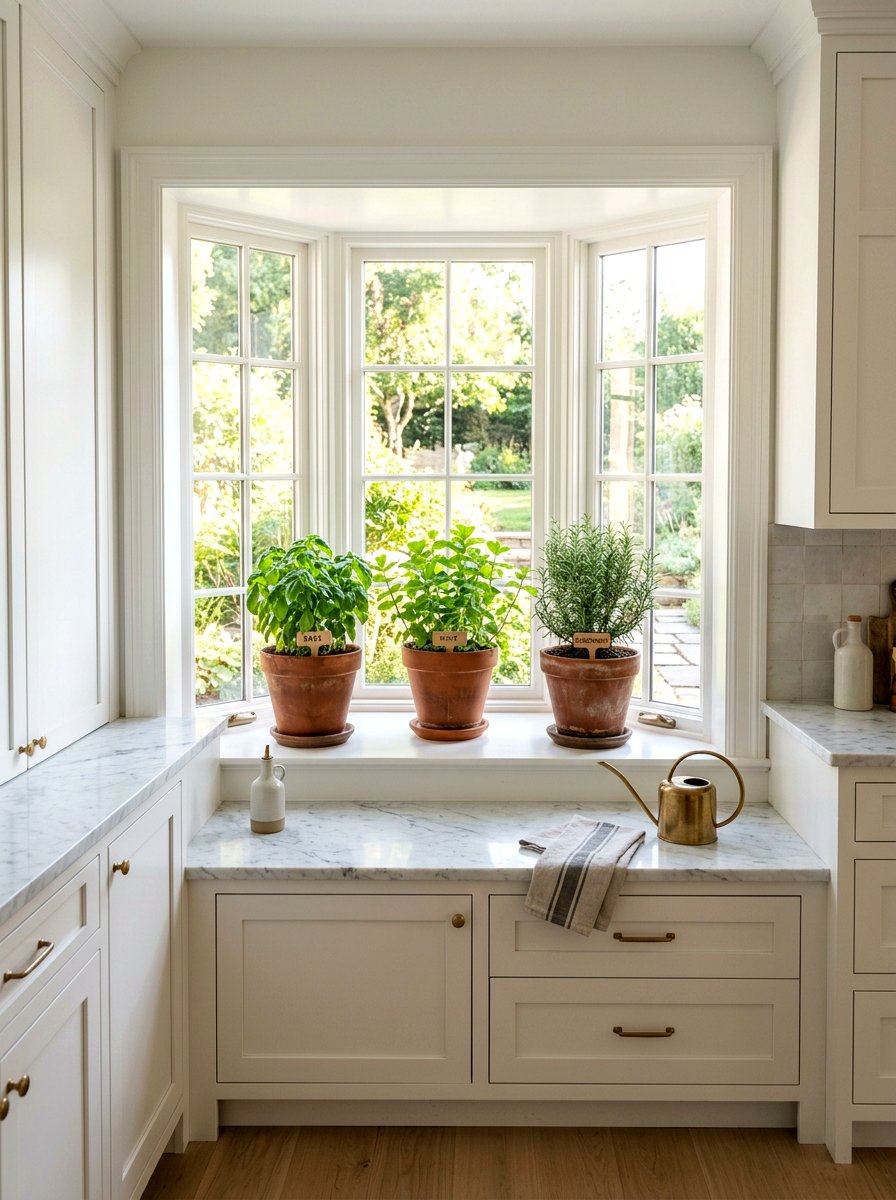 Kitchen Bay Window Herb Garden - 25 Spring Bay Window Decor Ideas