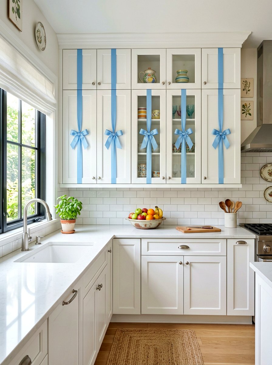 Kitchen Cabinet Ribbon - 25 Spring Ribbon Decor Ideas
