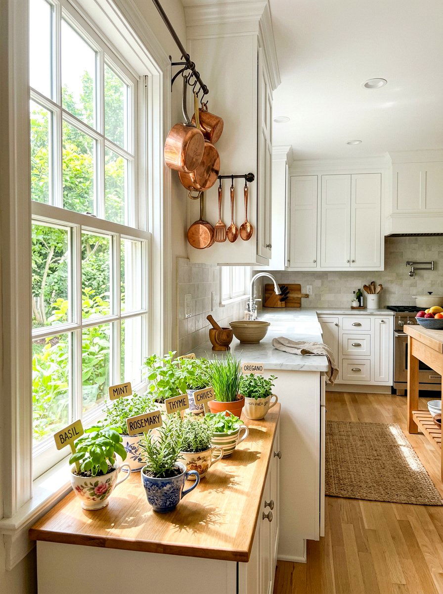 Kitchen Herb Teacup - 25 Spring Teacup Decor Ideas