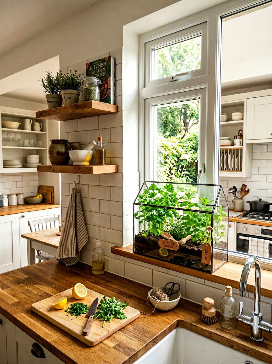Kitchen Herb Terrarium - 25 Spring Terrarium Decor Ideas