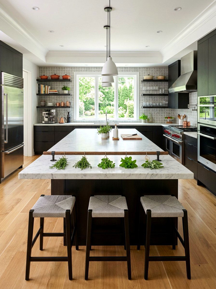 Kitchen Island Herb Bar - 25 Spring Herb Drying Rack Ideas