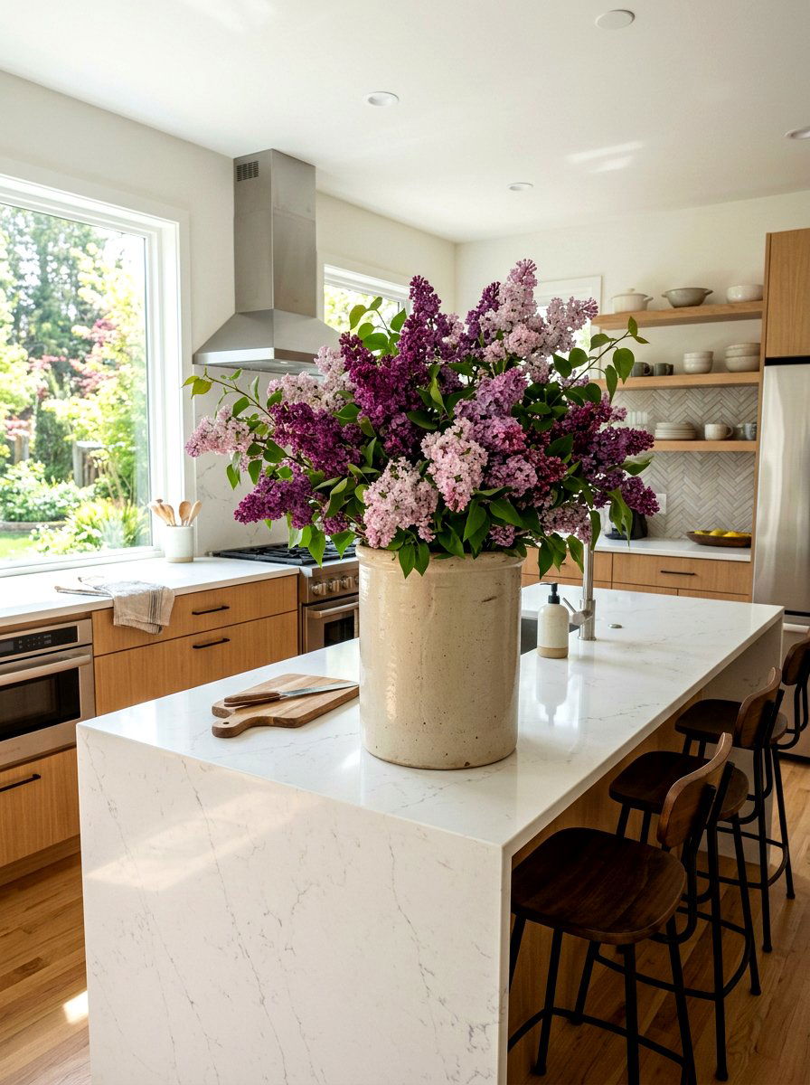 Kitchen Island Lilac Bouquet - 25 Spring Lilac Arrangement Ideas