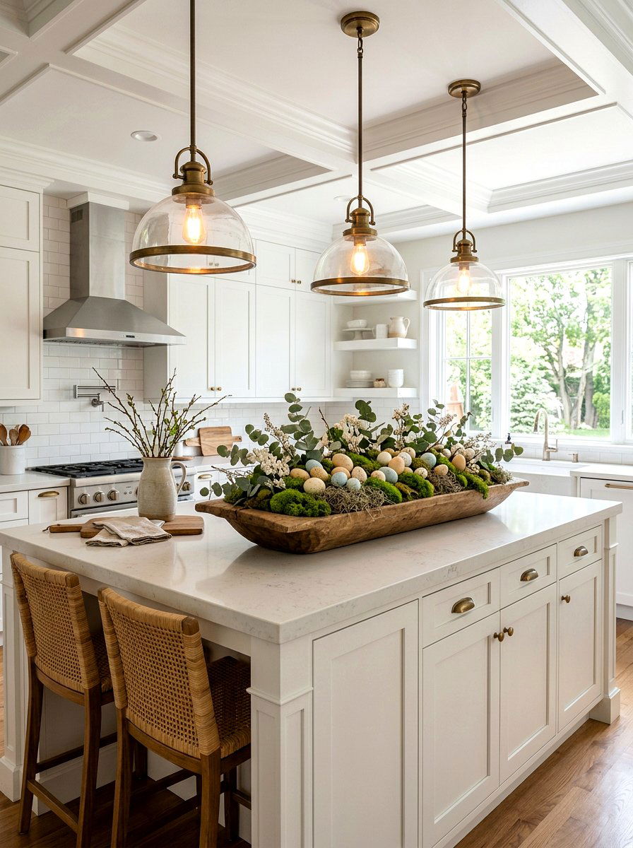 Kitchen Island Spring Centerpiece - 25 Spring Vignette Styling Ideas