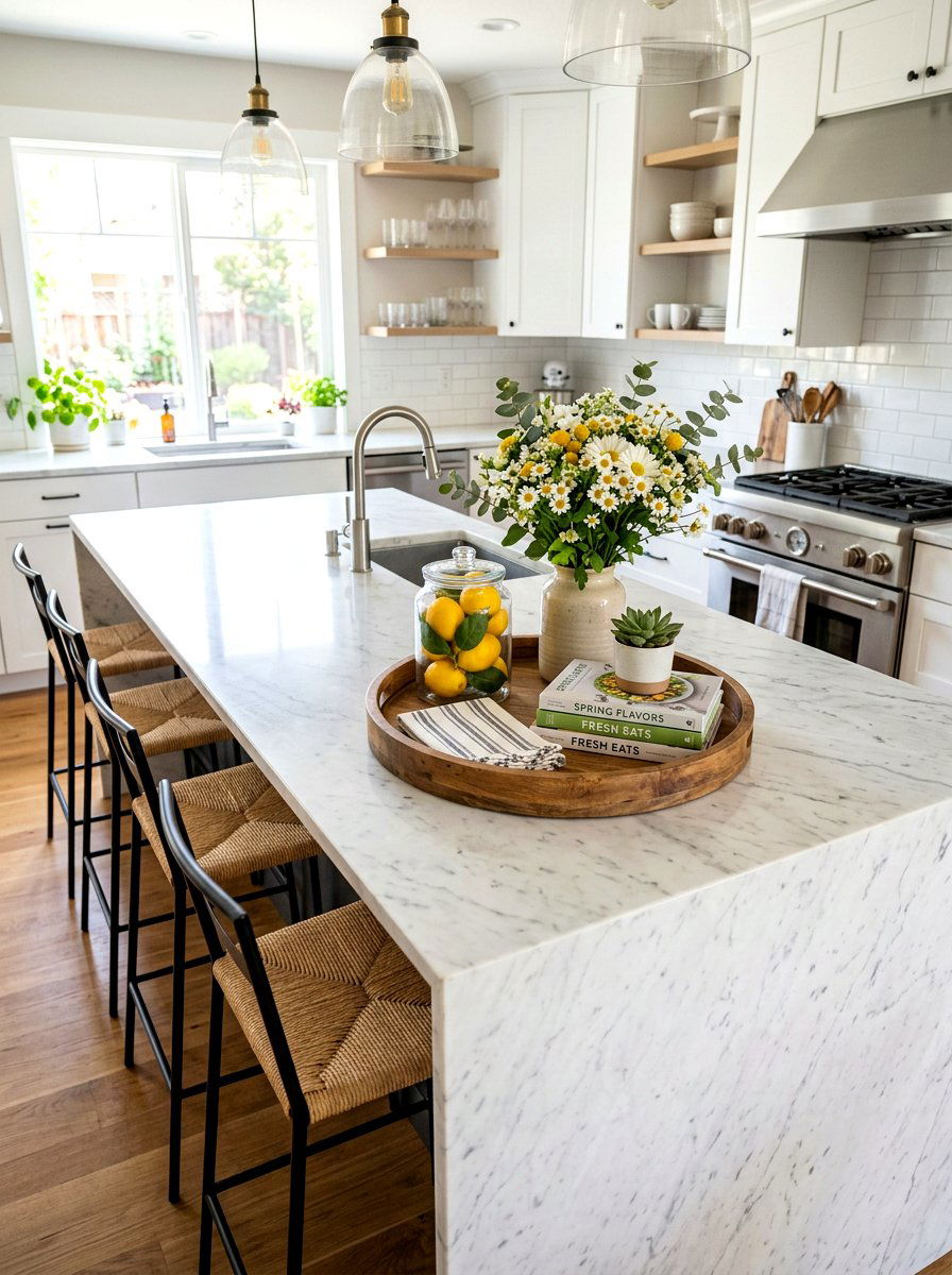 Kitchen Island Spring Tray - 25 Spring Wooden Tray Decor Ideas