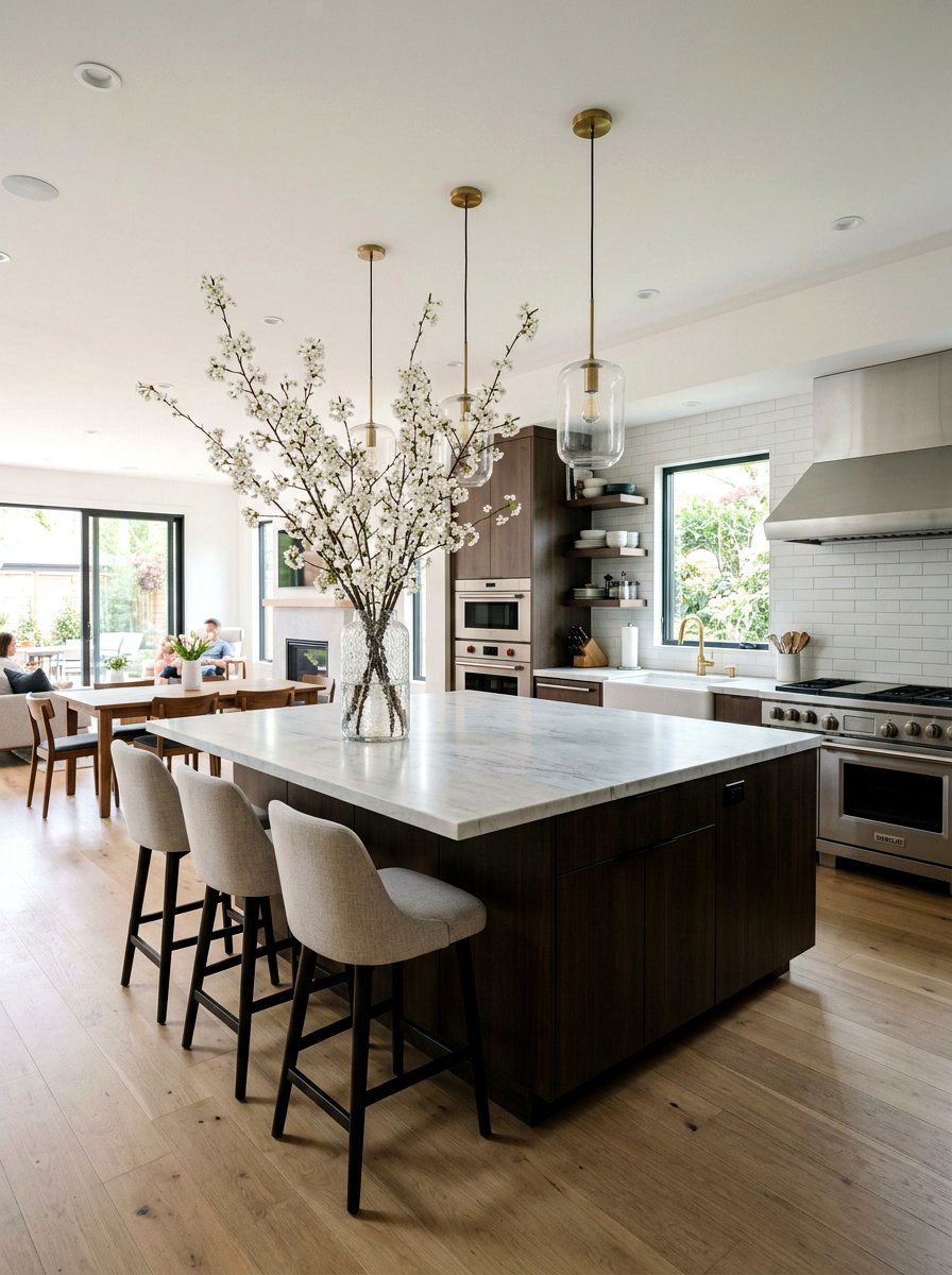 Kitchen Island - 25 Spring Flowering Branch Ideas