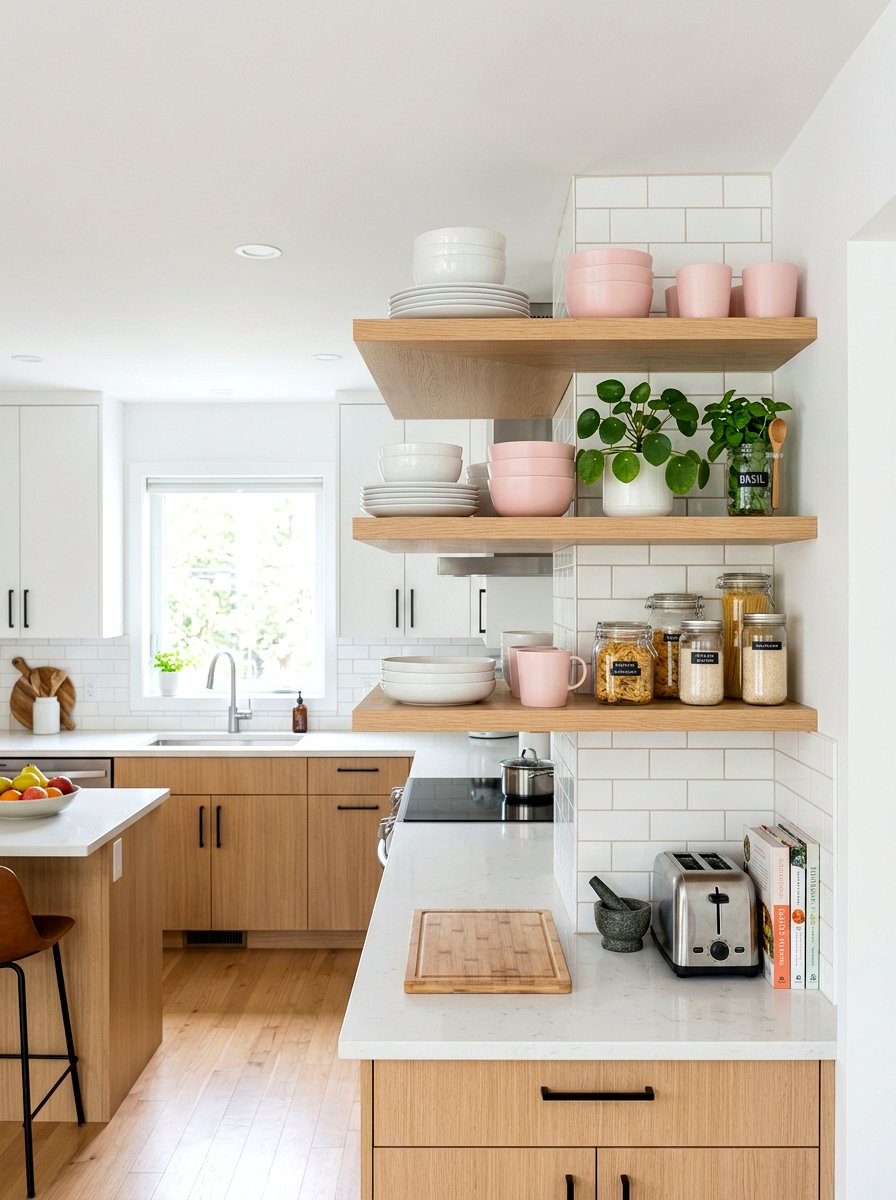Kitchen Open Shelving - 25 Spring Condo Decor Ideas